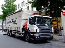 SCANIA P270 von KDL-Trans in der Innenstadt von Antwerpen;110831