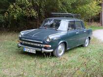 Skoda 1000 MB steht am  Pflanzgarten  in 36100 Petersberg-Marbach, Oktober 2011