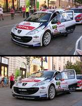 Peugeot 207, aufgenommen auf dem Finish-Zeremonie des IRC am 11.09.2011.