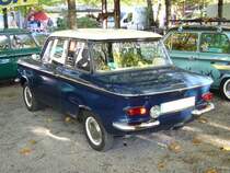 Heckansicht eines NSU Prinz 4. 1961 - 1973. Historicar am 15.10.2011.