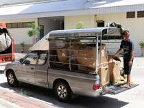 Paketdienst,Mitsubishi, Talang, Phuket, Thailand, Februar 2011