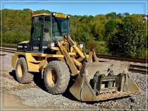 An einer Bahnbaustelle war dieser Zeppelin ZL 100 Knicklenker am 15.10.2011 abgestellt. 