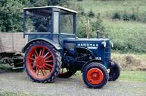 Hanomag R22 Traktor, war 1987 gut gepflegt noch im Fichtelgebirge im Einsatz