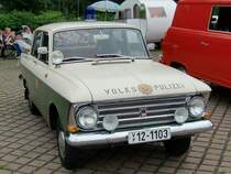 Polizei-Moskwitsch 408_Streifenwagen Frontansicht beim Lausitzer Oldtimer & Blaulichttreffen Hoyerswerda 2011