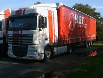DAF-XF am 22.Oktober 2011 auf einem Parkplatz in Bergen/Rgen.