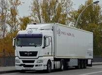 MAN Sattelzug gesehen am 30.10.2011.