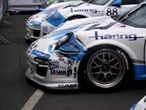 Detailansicht eines Porsche 911 GT3 Cup des Carrara Cups Deutschland am 07.08.11 auf den N�rburgring 