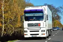 MAN D 20 mit Kofferauflieger bei Meckenheim - 04.11.2011