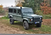 Landrover Defender Frontansicht bei Euskirchen - 06.11.2011
