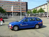 Hier ist ein Skoda PKW von der Stadtbahn Saar zu sehen. Aufgenommen habe ich das Foto im September 2011 vor dem Hauptbahnhof in Saarbr�cken.