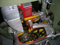 Schnittmodell eines MZ ES-Motors
in den Ausstellungsrumen des Technik-Museum Ptnitz