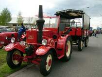 Lanz Eilbulldog mit Anhnger beim Treffen am Nutzfahrzeugmuseum Hartmannsdorf