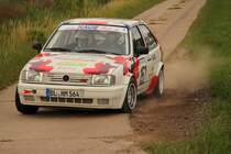 VW Polo GT whrend der Grabfeldrally WP 4 2011. Fahrer: A. Komorek, Beifahrer: N. L. Sauter.