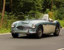 Austin Healey BN6 1958 auf dem Weg nach Michelau am 10.07.2011.