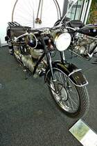 BMW 250, 1-Zyl.4-Takt-Motor mit 245ccm und 12PS, Baujahr 1952, ausgestellt zur Automobil 2012 in Freiburg, Feb.2012