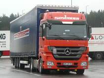 Mercedes Actros MP3 von  Sostmeier  auf der Rastanlage Kammersteiner Land an der A6, 23.12.2011