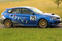 Subaru Impreza WRX bei der FTE Rally Ebern 2011 WP4 Fahrer: A. Wnsch Beifahrer: F. Stahl.