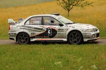 Mitsubishi EVO bei der FTE Rally Ebern 2011 WP4 Rallysport Ramonat.