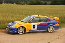 Mitsubishi EVO auf der Grabfeldrally 2011 WP 1.