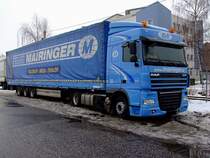 DAF XF105.460 der Sped.Mairinger mit Teleskop-Mega-Trailer;120218