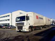 DAF XF95.430 von DB-Schenker_Stinnes-Logistics am Weg zur n�chsten Ladestelle;120222