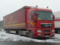 MAN TGX 18.440 von Oberhofer aus Tschechien auf dem Rasthof Nrnberg/Feucht, 09.02.2012
