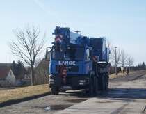 Ein MAN Kran in Sassnitz am 24.02.2012