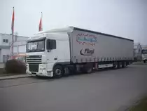 DAF XF in Sassnitz im Gewerbegebiet am 18.03.2012