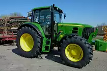 John Deere 6830, Allradschlepper mit 6-Zyl.Turbo-Diesel, 6800ccm und 145PS, M�rz 2012