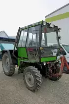 Deutz Intrac 2004, Allradschlepper mit luftgek�hltem 4-Zyl.Diesel, 3768ccm und 69PS,wurde gebaut von 1978-89, M�rz 2012