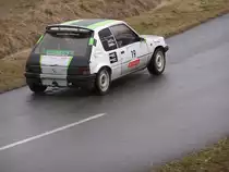 Peugeot 205 GTI, gesehen auf dem (Amateur) Rallye Sprint, bei Abaliget (11.03.2012).