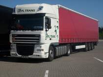 Dieser polnische DAF wartet am 22.05.2008 im Fhrhafen Sassnitz-Mukran.