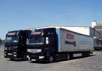 Mercedes Actros und Renault Sattelzge der Flensburger Frde Trans am 01.05.2007 im Flensburger Hafengebiet