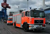 MAN 19-292 der Berufsfeuerwehr Flensburg am 12.07.2009 am Kohlekai der Stadtwerke Flensburg