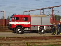 Mercedes 1222 der freiwilligen Feuerwehr Bov/Padborg am 24.09.2006 in Padborg am Bahnhof.