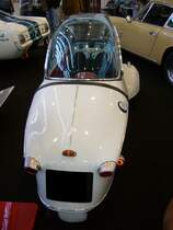 Heckansicht eines FMR-Messerschmitt Kabinenroller KR 200. 1957 - 1964.Techno Classica am 25.03.2012.