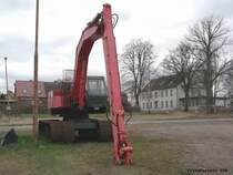 Poclain-Bagger auer Dienst, Franzburg 4.4.2012, Frontansicht