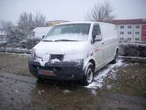 VW T4 verschneit in Sassnitz am 07.04.2012