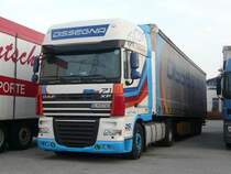 DAF XF 105.460 von Dissegna / Slowakei auf dem Rasthof G�nzburg, 18.03.2012