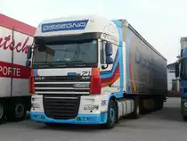 DAF XF 105.460 von Dissegna / Slowakei auf dem Rasthof G�nzburg, 18.03.2012