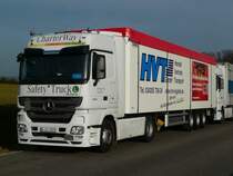 MB Actros 1844 MP3  Charter Way  mit Schubbodenauflieger, Herbrechtingen, 18.03.2012