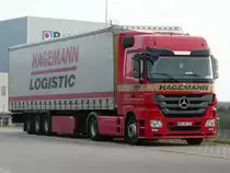 MB Actros 1844 MP3 von  Hagemann  abgestellt in einem Industriegebiet in Ellwangen, 18.03.2012