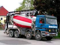 ACTROS 4140 mit Betonmischer und Austragfrderband; 080523