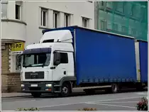 MAN TGL 8.210 H�ngerzug in den Strassen von Wasserbillig unterwegs.  M�rz 2012