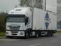 Iveco Stralis 420 von  Sundqvist SQ Logistics  aus Finnland im N�rnberger Hafengebiet, 04.04.2012 