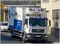 MAN mit K�hlkastenaufbau fotografiert am 13.04.2012.