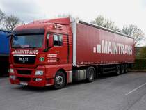 Sattelzug der Spedtion Maintrans MAN TGX geparkt in Herten 16042012