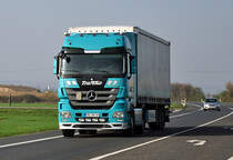 MB Actros V8  TraMKo  bei Euskirchen - 03.04.2012