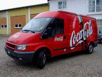 FORD-Transit 125 T350; als kleiner CocaCola-Tuck; 120415