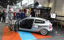 Renault Clio Rennfahrzeug. Foto wurde auf dem Carstyling Tuning Show 2012 gemacht.